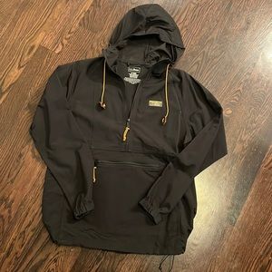 L.L Bean Mountain Classic Water Resistant Half Zip Anorak - Black